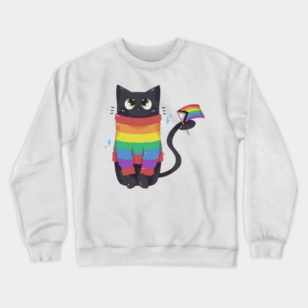 Pride Cat Crewneck Sweatshirt by alexanderkansas